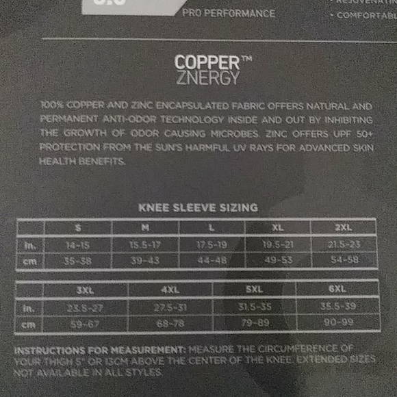 Lot of 3 NWT TOMMIE COPPER COMPRESSION KNEE SLEEVE S - Picture 9 of 9